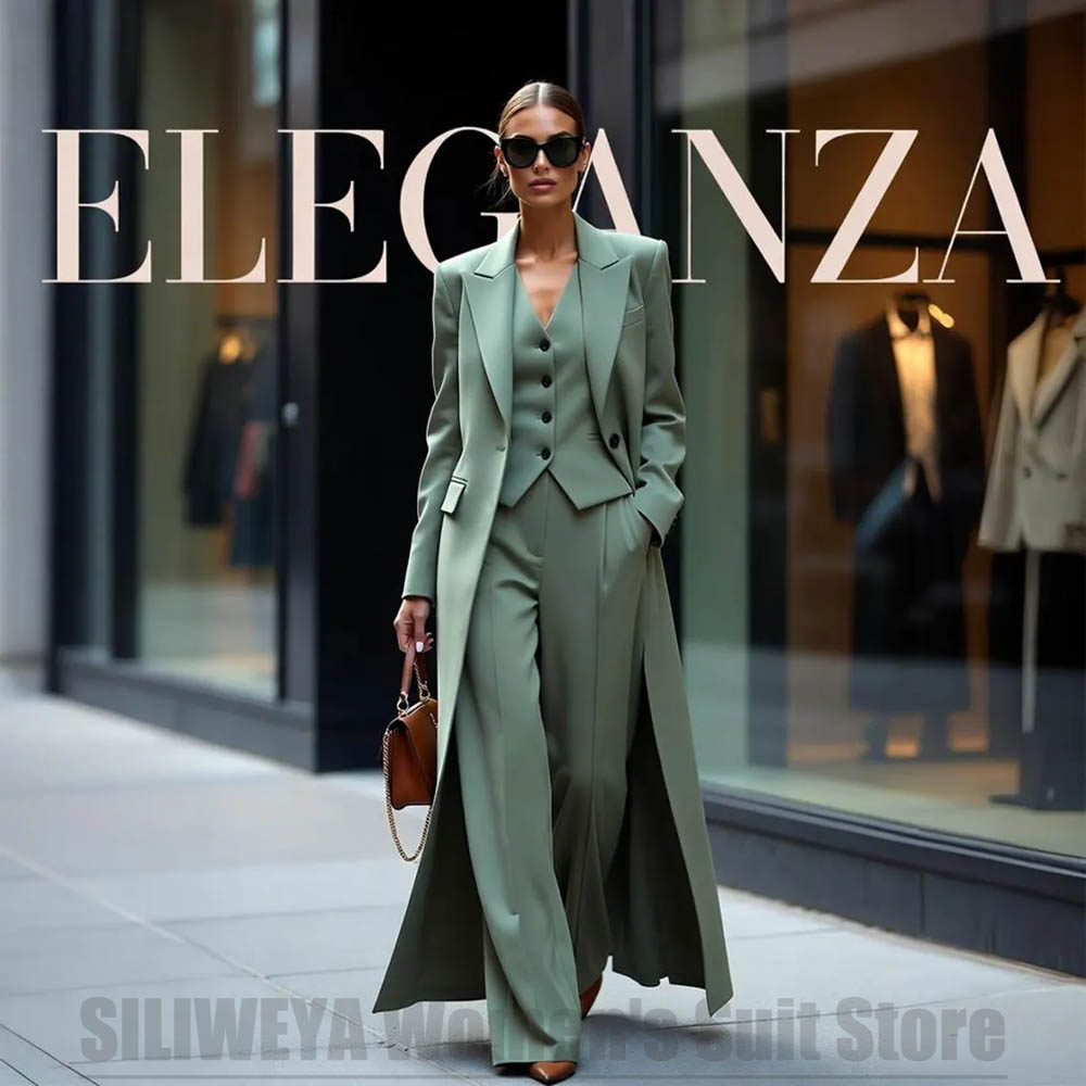 Women'S Formal Wear With Pants - Chic Women's Suit Set Three Piece