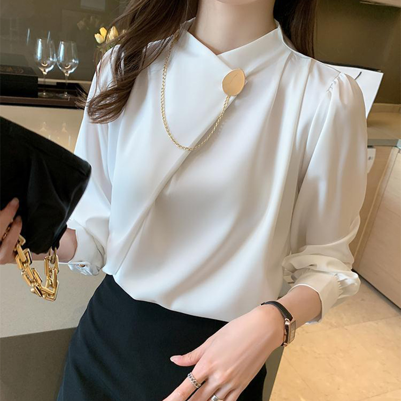 Women Formal Wear Winter - Solid Color Elegant Long Sleeve Work