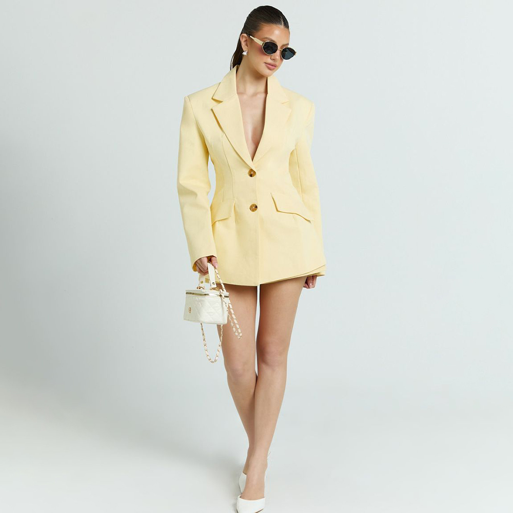 Light Yellow Women's 2Pic Suit - Yellow Formal Wear Women recension och pris