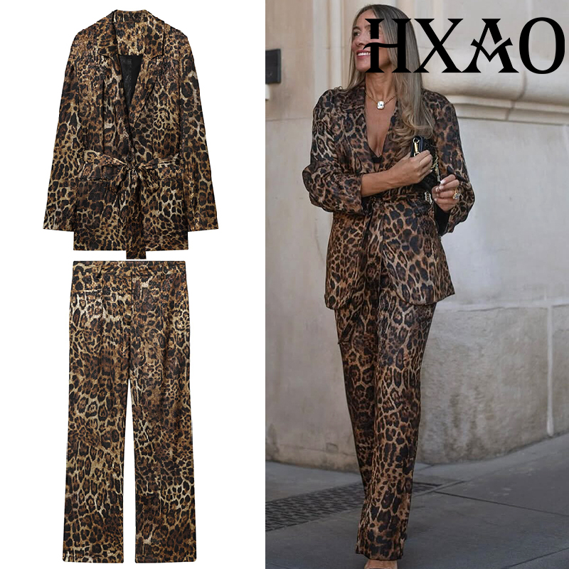 HXAO Leopard Pants Sets 2 Piec - Women'S Formal Wear With Pants recension och pris