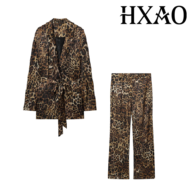 HXAO Leopard Pants Sets 2 Piec - Women'S Formal Wear With Pants recension och pris