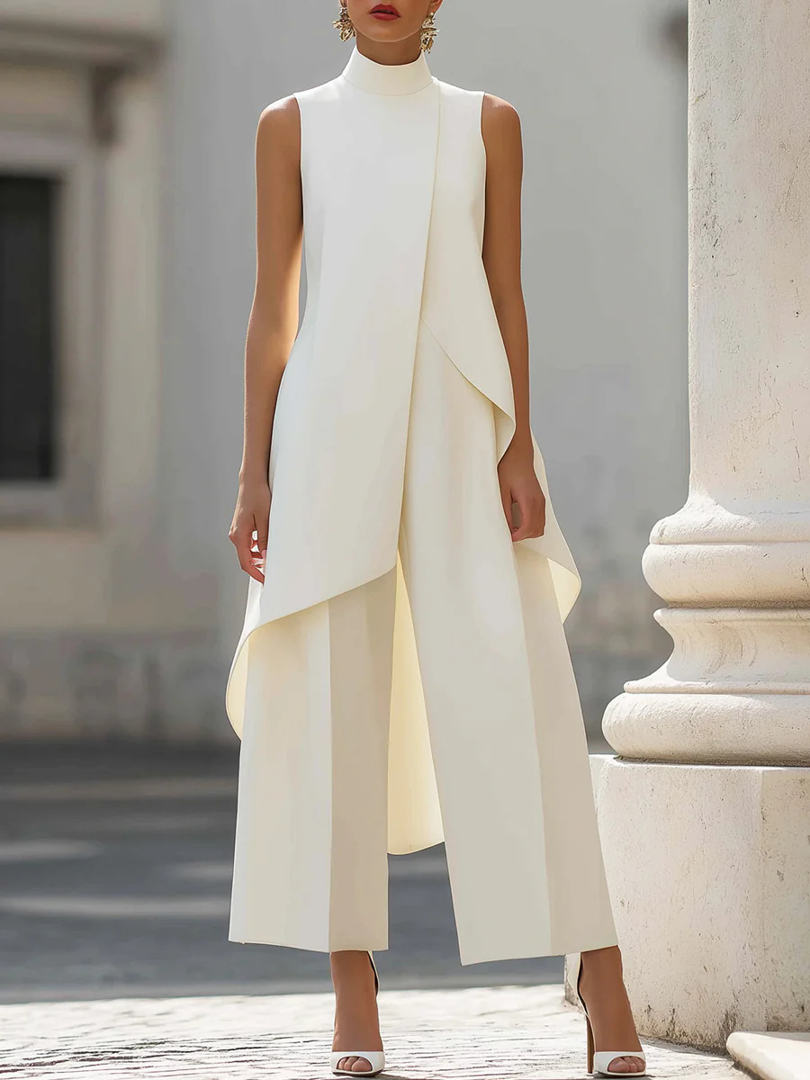Women Stand Neck Sleeveless La - Women'S Formal Wear With Pants recension och pris