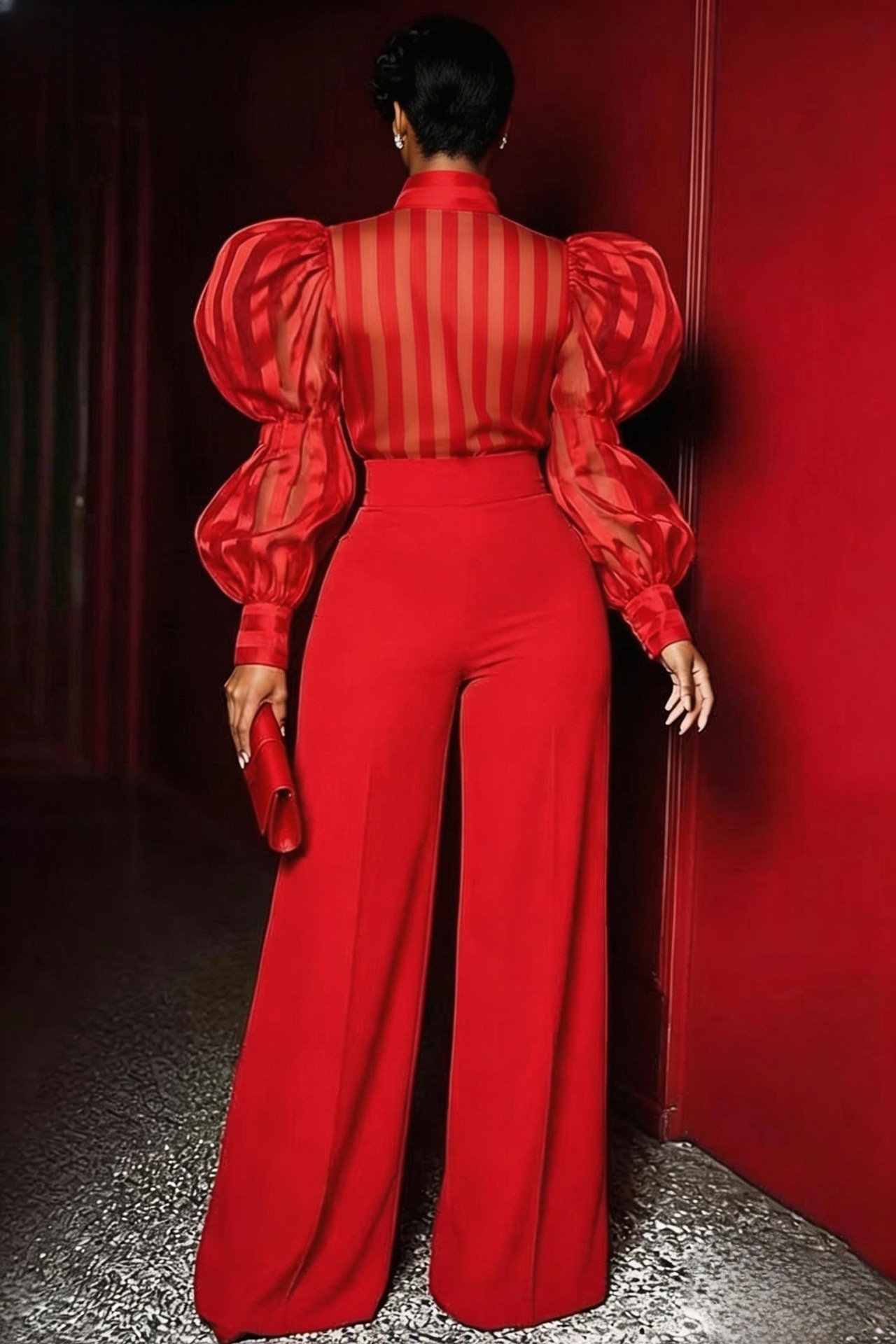 Plus Size Front Seam Wide Leg  - Women'S Formal Wear With Pants recension och pris