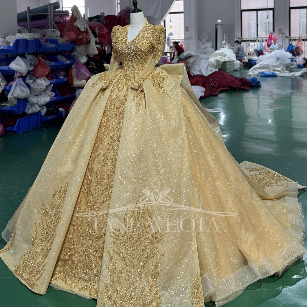 Elegant V-Neck Evening Dress 2 - Yellow Formal Wear Women recension och pris