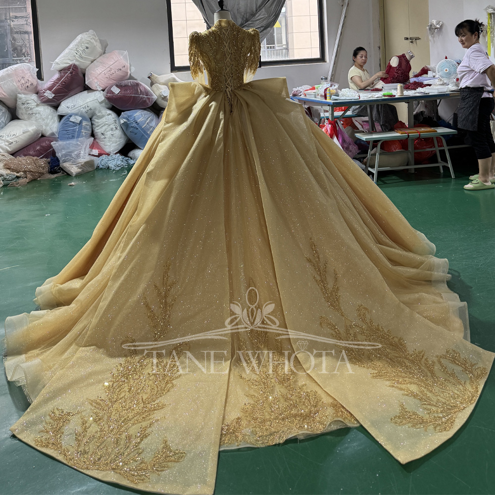 Elegant V-Neck Evening Dress 2 - Yellow Formal Wear Women recension och pris