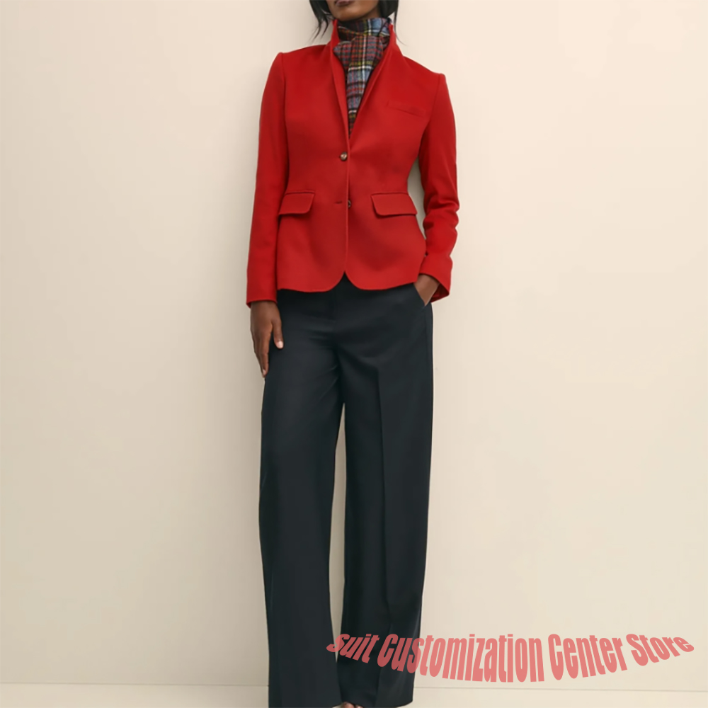 Women's Navy Woolen Clothes Si - Women Formal Wear Winter recension och pris