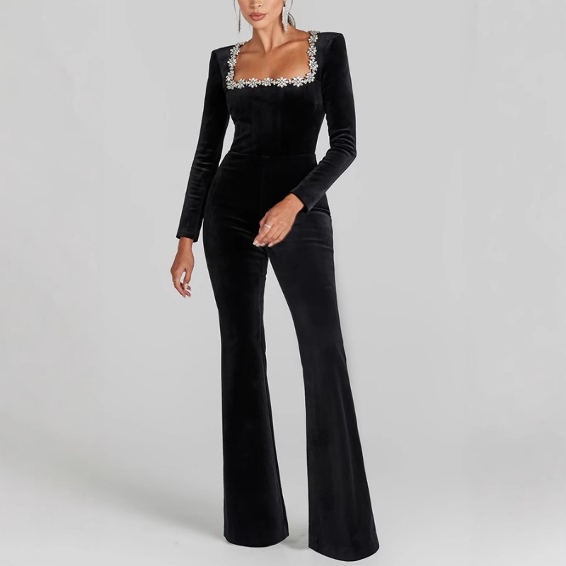 2026 Elegant Women Velvet Cors - Women'S Formal Wear Jumpsuit recension och pris