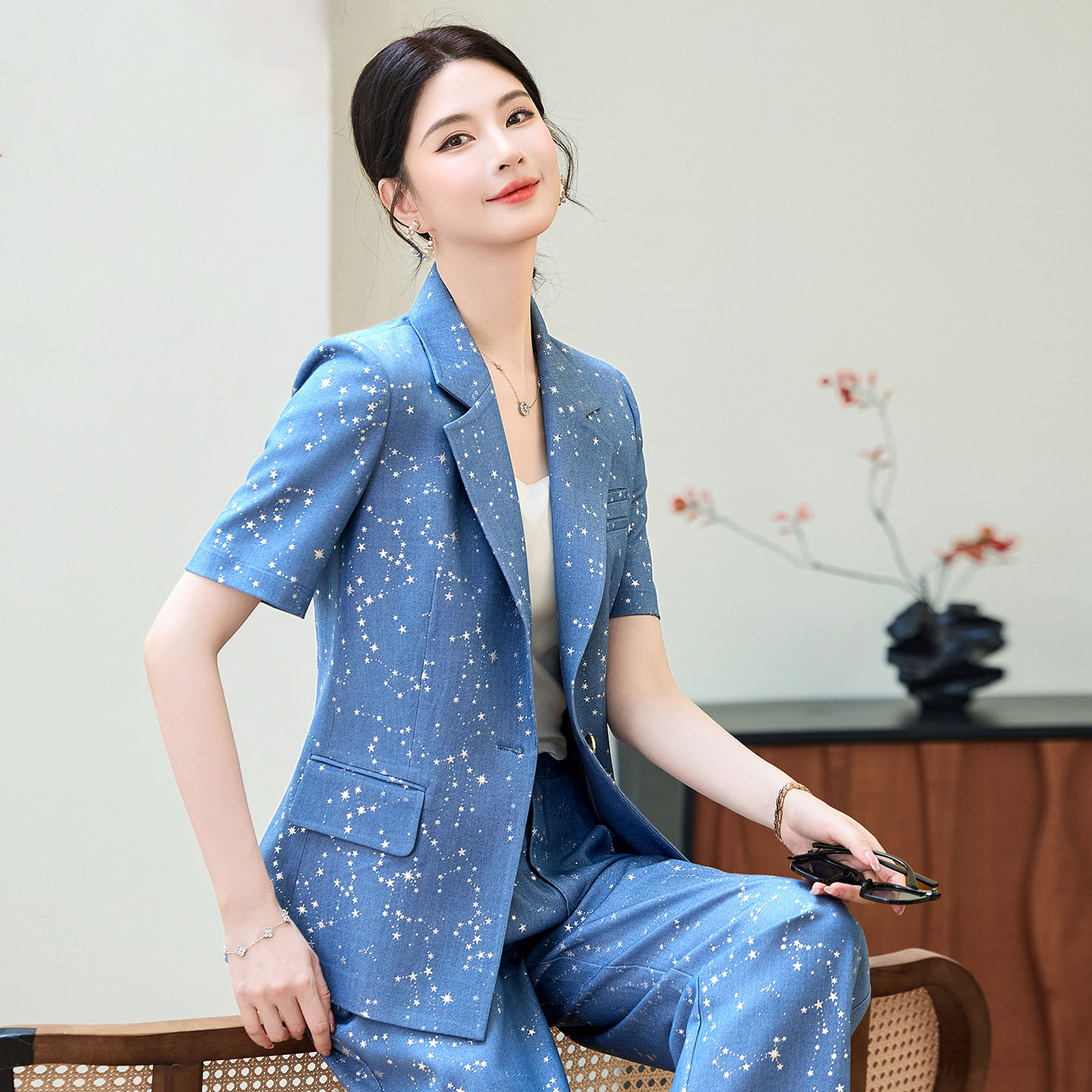 Fashion Blue Yellow Short Slee - Yellow Formal Wear Women recension och pris