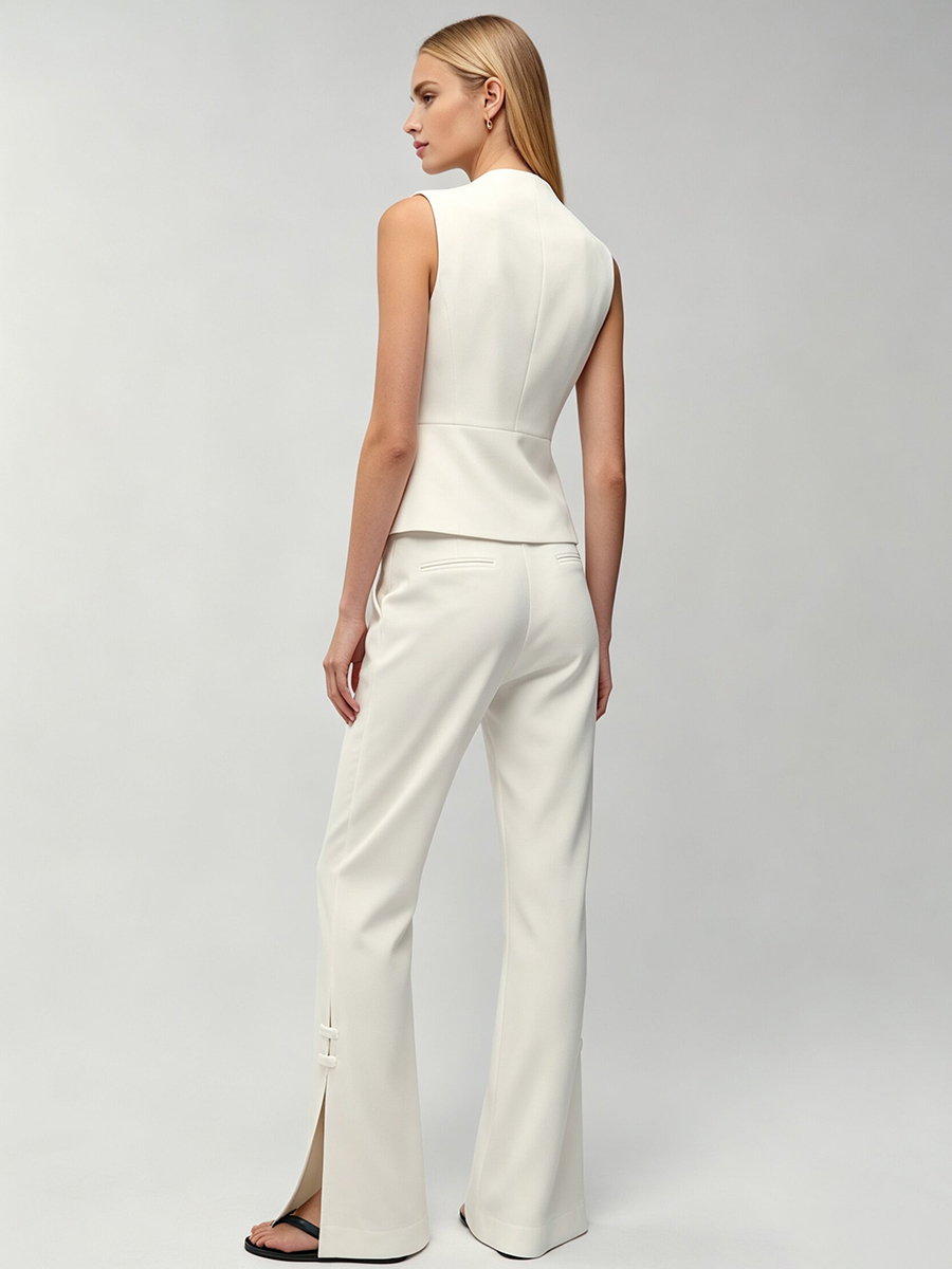 LIMO Women White Chinese Frog  - Women'S Formal Wear With Pants recension och pris