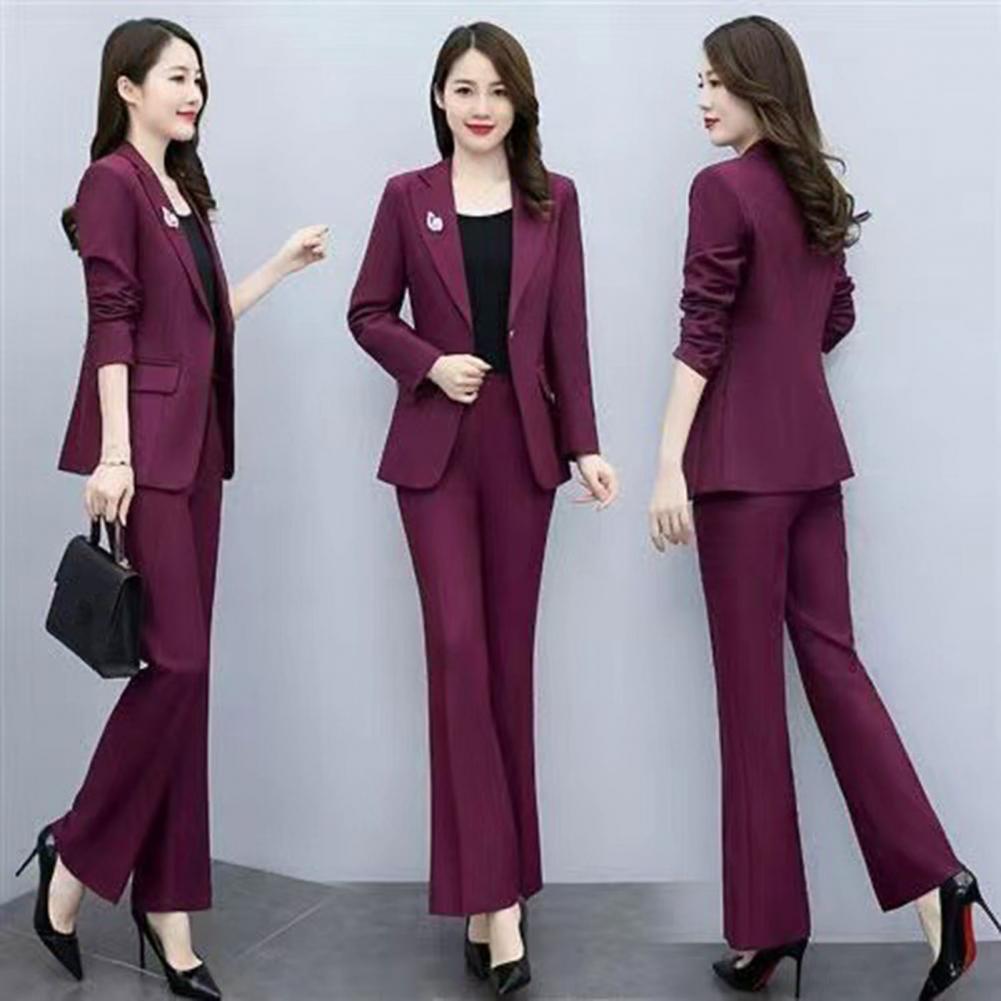 2 Pcs/Set Lady Formal Coat Pan - Women'S Formal Wear With Pants recension och pris