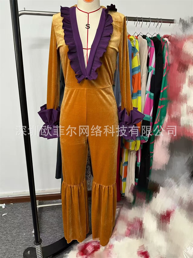 Yellow Purple Velvet Women Jum - Yellow Formal Wear Women recension och pris